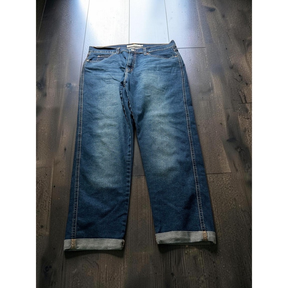 Levi Strauss Signature Vintage Mid Rise Boyfriend Jeans Blue Wash Size 12 W31